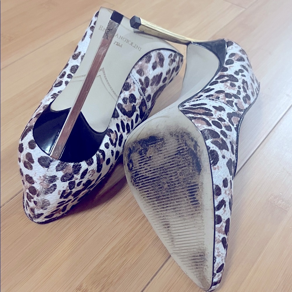 Enzo Angiolini Animal Print Heels - Picture 5 of 6